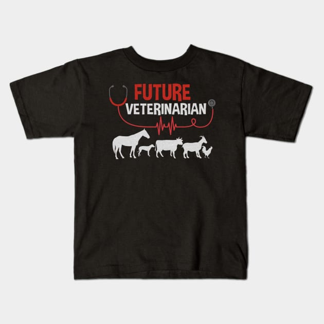 Future Veterinarian Vintage Kids T-Shirt by levitskydelicia